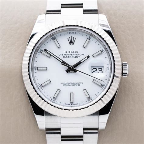 rolex datejust 41 weißgold lünette rhodium konzessionär preis|rolex datejust 41 fluting.